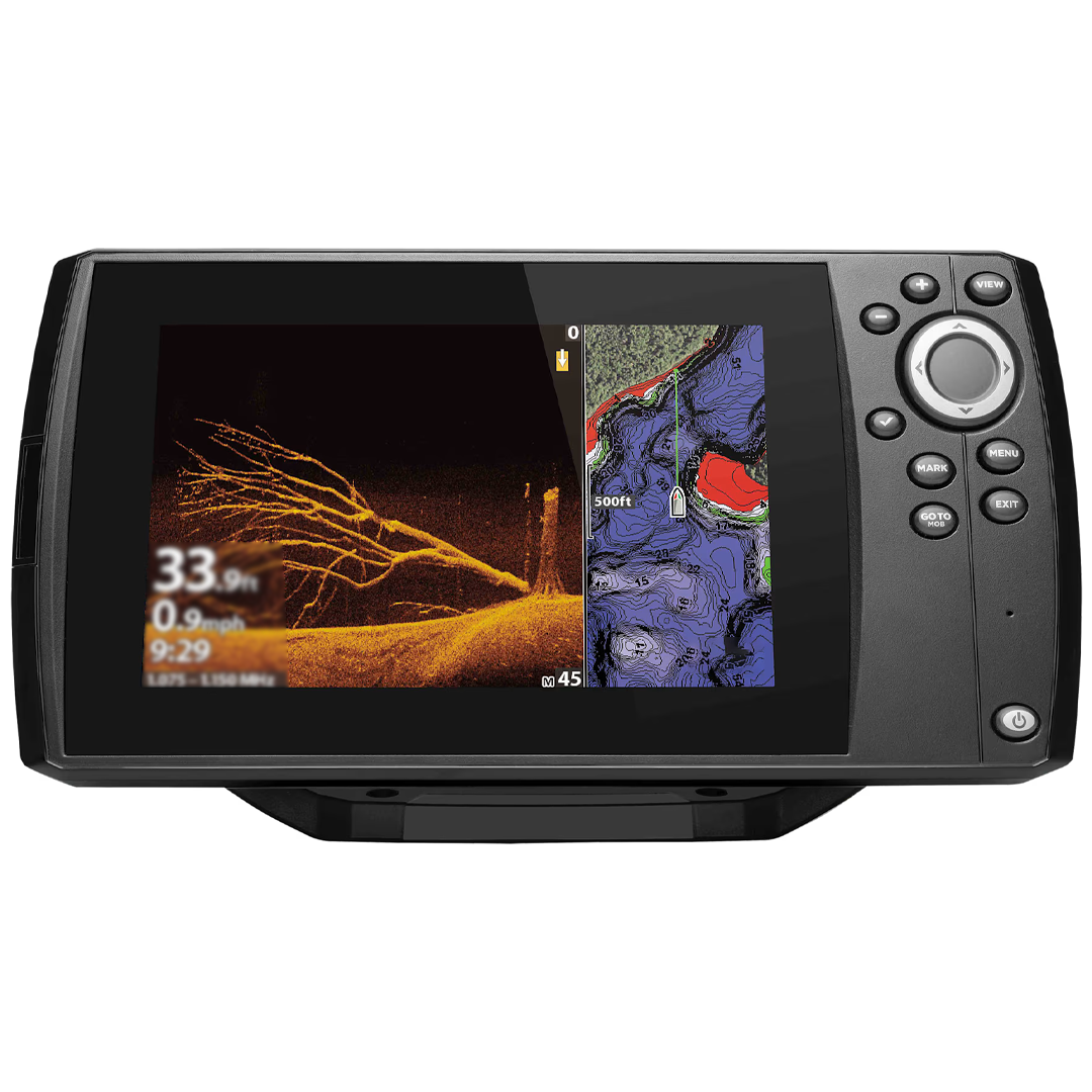 7” Fish Finder & Chartplotter with MEGA Imaging and Sonar