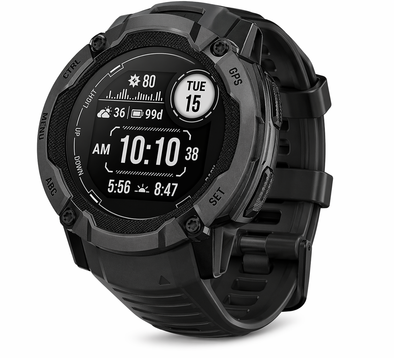 7X Sapphire Solar Multisport GPS Smartwatch - Carbon Gray Titanium